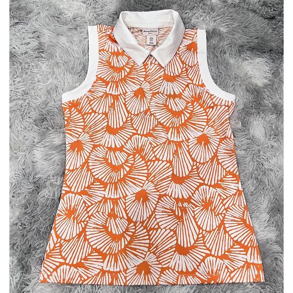 NWT TOMMY BAHAMA Women's Active Seashell 1/4 Zip Golf Polo Shirt NWT SIZE: SMALL - Picture 1 of 5